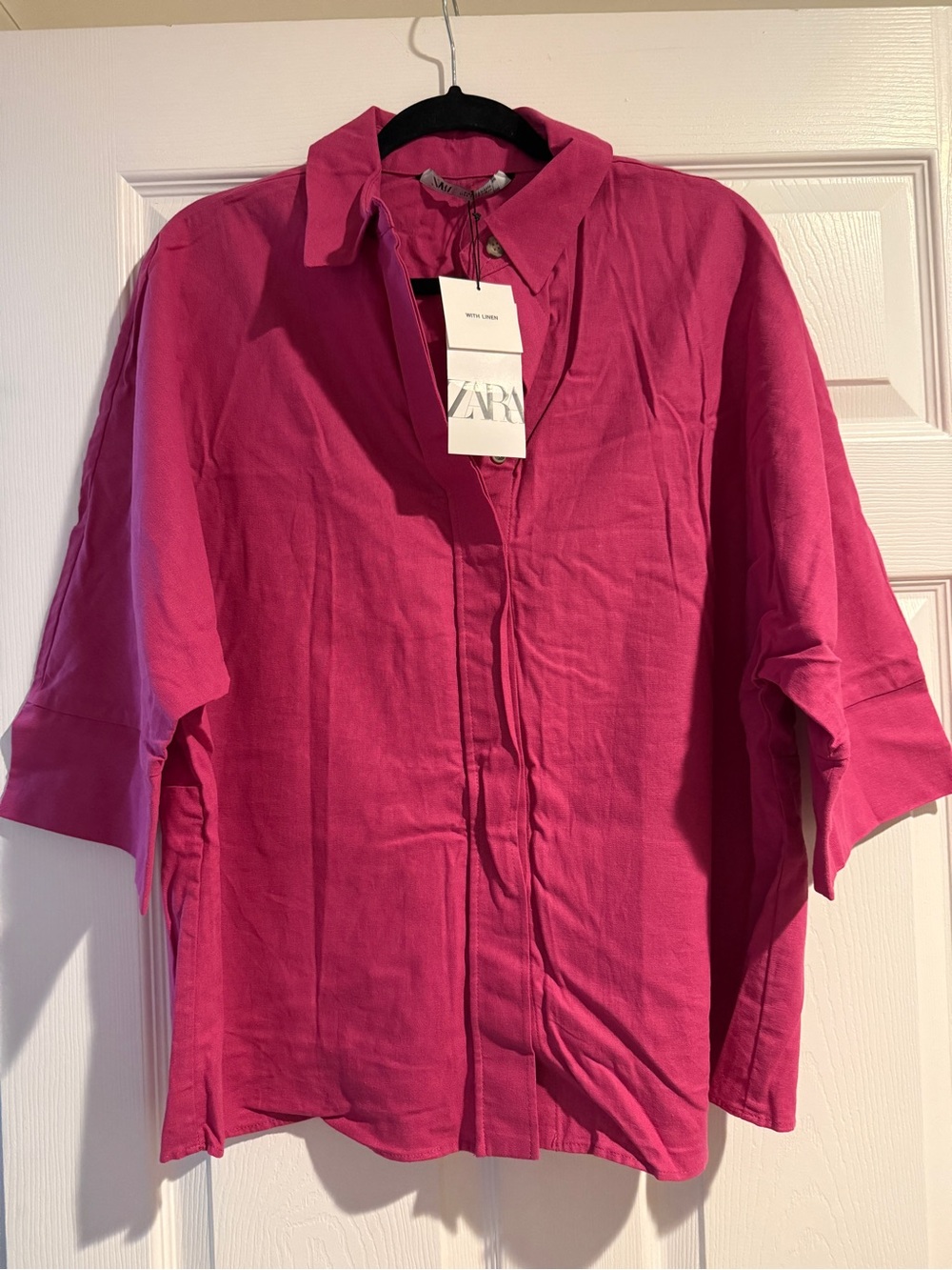Zara Fuchsia 2 piece set / Button-Down Shirt & Pants